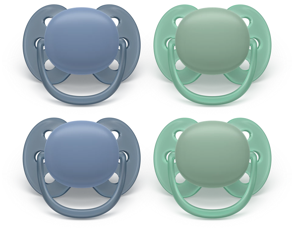 Ultra Soft Pacifier - Blue Grey 6-18 monhts