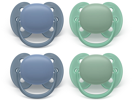Ultra Soft Pacifier - Blue Grey 6-18 monhts