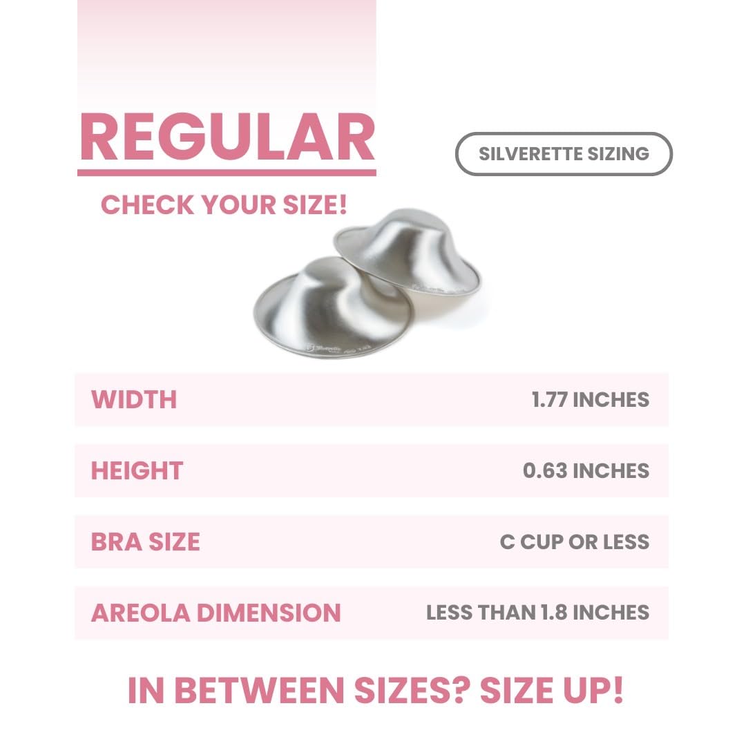 SILVERETTE® The Original Silver Nursing Cups, Pure 925 Silver
