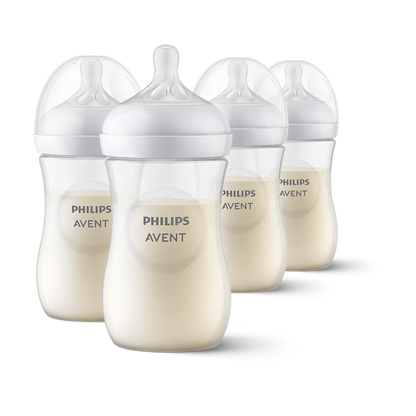 Natural Baby Bottle With Natural Response Nipple, Clear, 11oz, 3pk