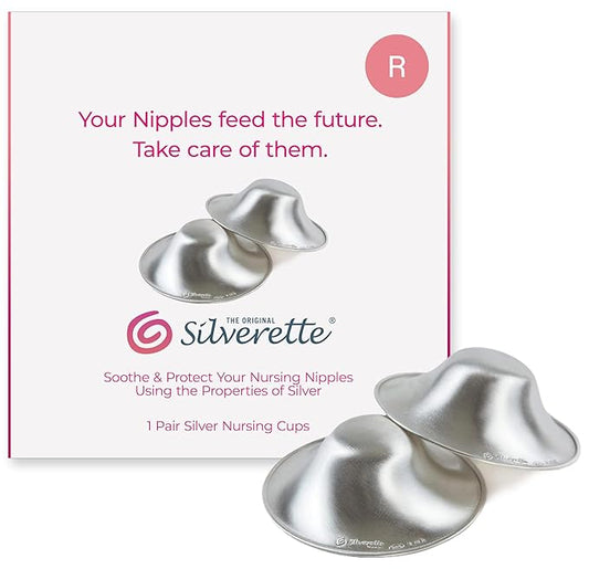 SILVERETTE® The Original Silver Nursing Cups, Pure 925 Silver