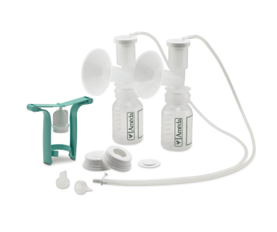 Dual Universal HygieniKit Milk Collection System with One-Hand Breast Pump Adapter