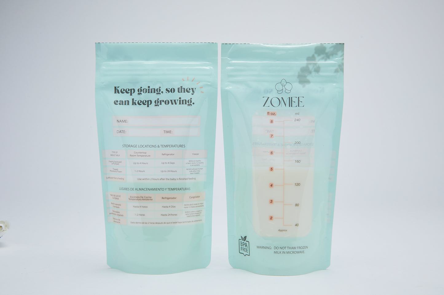 Zomee Breast milk storage bags 90 ct