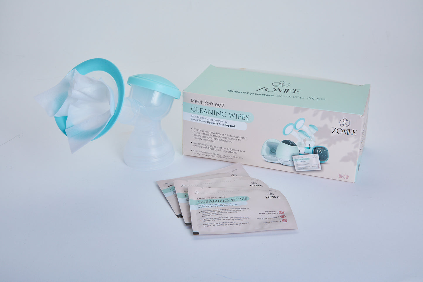 Zomee breast pump cleansing wipes