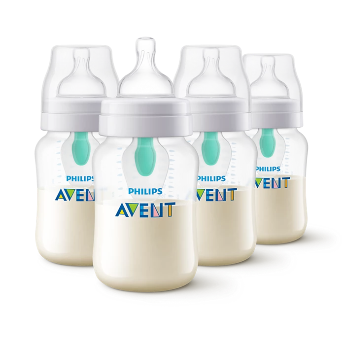 Anti-colic Baby Bottle With AirFree Vent, 9oz, 1pk, Clear