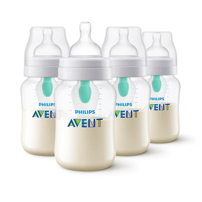 Anti-colic Baby Bottle With AirFree Vent, 9oz, 1pk, Clear