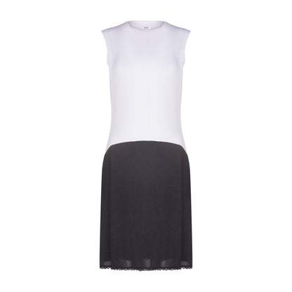 Nursing Sleeveless Shell Slip With Zipper, Viscose Top Nylon Bottom- FK316