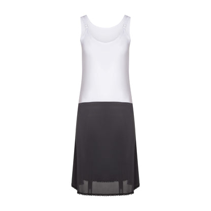 Nursing Full Slip With Clips, Cotton Top Nylon Bottom- FK310