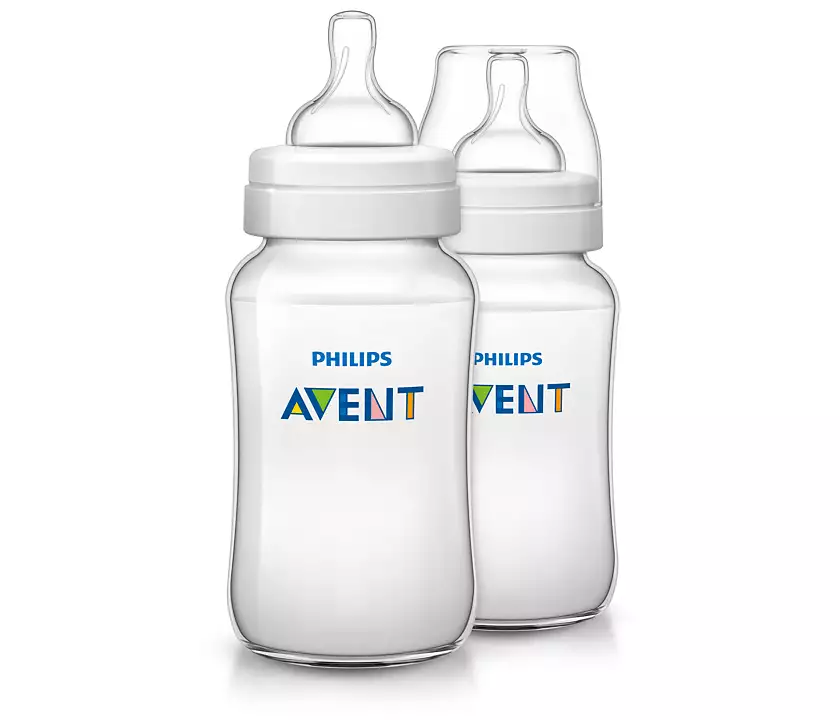 Anti-colic Baby Bottles, 11oz, 3pk, Clear