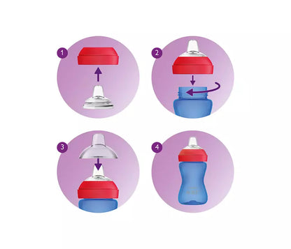 My Grippy Spout Cup, Pink/Purple, 10oz, 2pk