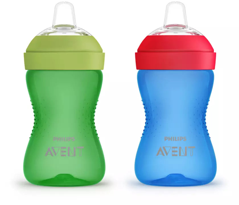 My Grippy Spout Cup, Blue/Green, 10oz, 2pk