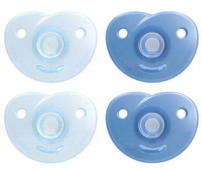 Soothie Heart pacifier 0-3m, mixed case, 2 pack