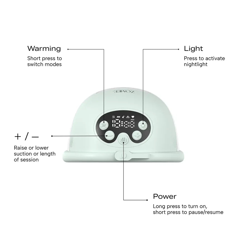 Zomee Mother's Nature W1 Warming  Wearable Breastpump