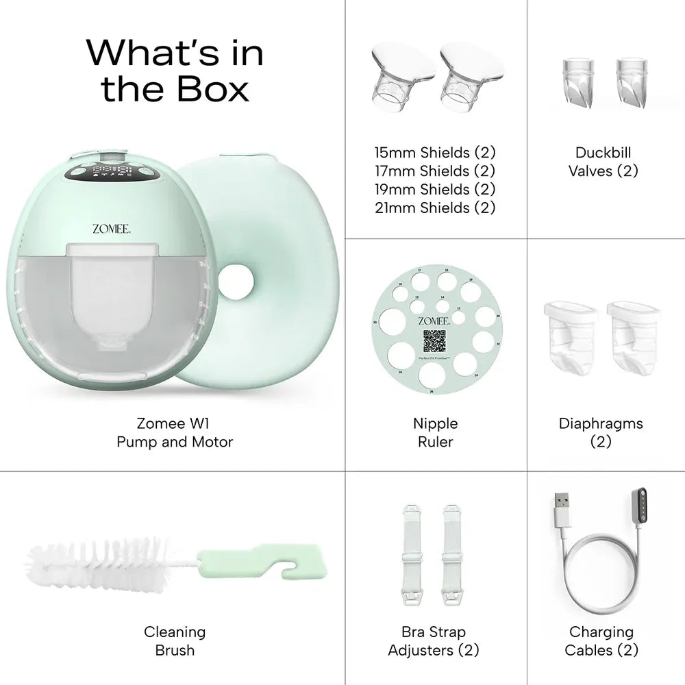 Zomee Mother's Nature W1 Warming  Wearable Breastpump
