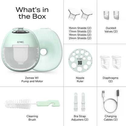Zomee Mother's Nature W1 Warming  Wearable Breastpump