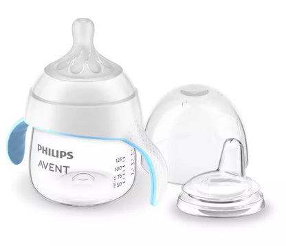 Natural Trainer Sippy Cup with Fast Flow Nipple and Soft Spout, Clear, 5oz, 1pk